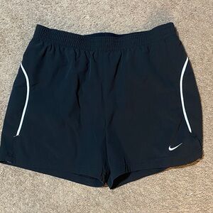 Nike Black Running Shorts with White Trim